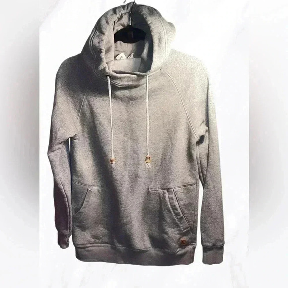 TenTree long sleeve heathered grey  casual athletic organic cotton hoodie S - Picture 2 of 5